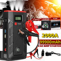 Auto KFZ Starthilfe 2000A 12V Jump Starter Ladegerät Booster 99900mAh Powerbank