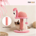 PAWZ Road Kratzbaum Flamingo Katzenbaum Klein Kratzsäule Kratzstamm Sisal 48 cm