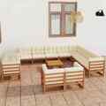 Garten Lounge Set Gartenmöbel Sofa Sitzgruppe 13-tlg. Massivholz Kiefer vidaXL