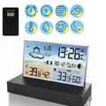 WETTERSTATION FUNK MIT INNEN AUSSENSENSOR DIGITAL FARBDISPLAY THERMOMETER WECKER