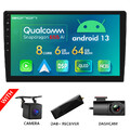 DAB+ 10.1" QLED Android 13 8Kern Autoradio 2 DIN GPS NAVI CarPlay DSP RDS USB 4G