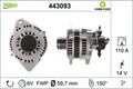 Lichtmaschine Generator Lima VALEO CORE-FLEX 443093 für A04 ASTRA GTC CORSA OPEL