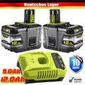 2X 12AH 9,0AH Original Für Ryobi Akku 18V Lithium One+Plus RB18L50 P108 RB18L40