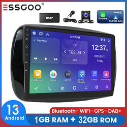 Android 32G Autoradio GPS Carplay DAB+ für Benz Smart Fortwo Forfour 453 MIC KAM