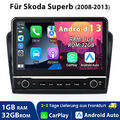 Carplay Android 13 Autoradio GPS Navi WIFI 1+32G Für Skoda Superb 2 3T 2008-2013