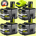 4X 12Ah Original Akku für RYOBI 18V One Plus Lithium RB18L50 P108 P109 Batterie