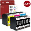 20x Patronen für Epson 604 XL XP-2200 3200 4200 2205 3205 WF-2910 2930 2950 SET.