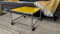 USM Haller Couchtisch Tisch Beistelltisch Lowboard 50x50x25 GELB auf ROLLEN