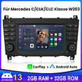 Für Mercedes C/CLK/CLC Klasse W203 Carplay Android 13 Autoradio GPS NAVI BT WIFI