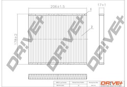 Dr!ve+ Filter, Innenraumluft DP1110.12.0045 für ABARTH  passend für FIAT FORD