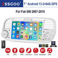 Für Fiat 500 2007-15 DAB+ Carplay 64G Autoradio Android 13 GPS NAVI WIFI RDS Kam