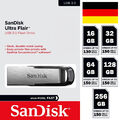 SanDisk Ultra Flair / 16GB-32GB-64GB-128GB-256GB / USB-A 3.0 / USB-Stick