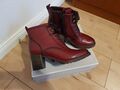 Tamaris Stiefeletten Gr.39 rot echtes Leder