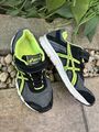 Asics Lauf- Turnschuhe Gr. 32,5 33 neon gelb/schwarz/dunkelgrau Kinder Sport