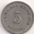 Deutschland 5 Pfennig, 1912 Prägezeichen "A" - Berlin