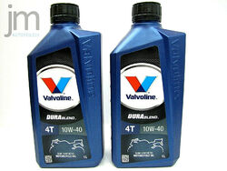 2x 1L 2 Liter VALVOLINE DURABLEND Motoröl Öl SAE 10W-40 4T Motorcycle Oil