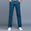 Männer Chino Jeans Regular Fit Straight Leg Stretch Hosen Alle Taille Hosen