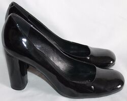 ECCO 'Nevers' High Heels Gr. 40 Leder, Schwarz-Lack *NEU*