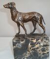 Statue Dog Wildlife Art Deco Style Art Nouveau Style Bronze Signed Sculpture