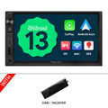 Doppel DIN 7 Zoll Touchscreen Android 13 2+32GB Autoradio GPS Navi WiFi DAB+ RDS