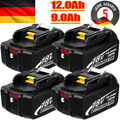 4X 18V 6000mAH Akku Für Makita BL1850 BL1830 BL1860B 12,0Ah 9,0Ah Led Anzeige