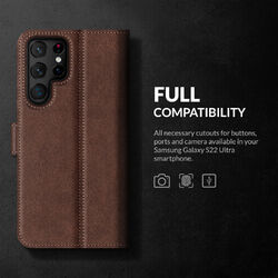 SURAZO® Echtleder Hülle Schutzhülle Flip Case Handyhülle Lederhülle Cover Tasche✅Für iPhone, Samsung, Xiaomi, Redmi, Huawei, OnePlus...