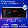 10,25'' Android 14 Autoradio CarPlay 64GB DAB+ FÜR BMW F30 F31 F32 F33 F34 EVO