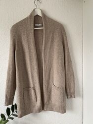 Peter Hahn 100% Schurwolle Damenstrickjacke beige Größe 38/M