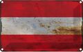 Blechschild 30x20cm Flagge Österreich Flag Of Austria Rost Deko Geschenk