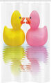Quietscheentchen Schmaler Duschvorhang Ente Paare in der Liebe