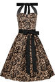 Dolly and Dotty »SOPHIA LEOPARD« Vintage Halterneck Leo SWING KLEID Rockabilly