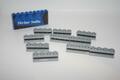 Lego (c) 10x Stein 1x4  mit Nut seitl. - hellgrau - 2653 - light bluish gray