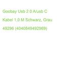 Goobay Usb 2.0 A/usb C Kabel 1,0 M Schwarz, Grau, 1 St. 49296 (4040849492969)