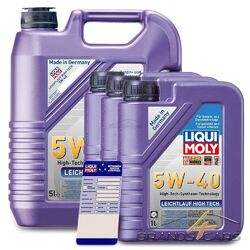 8 L LITER LIQUI MOLY LEICHTLAUF HIGH TECH 5W-40 MOTOR-ÖL MOTOREN-ÖL 50048012### INKL. ÖLWECHSEL-ANHÄNGER ###