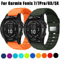 Für Garmin Fenix 3 HR 7X 6X Pro Solar 5X Plus Silikon Quick Fit Armband Ersatz