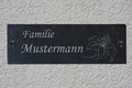 Türschild Namensschild Klingelschild Hausschild Schiefer mit Gravur Motiv: 