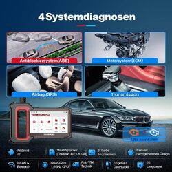 ThinkScan Plus S5 Profi KFZ OBD2 Diagnosegerät Auto Auslesegerät ECM TCM ABS SRS