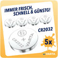 5x VARTA Electronics Lithium CR2032 Knopfzellen Batterien