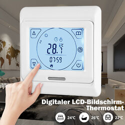 CONENTOOL Digital Thermostat Raumthermostat Fußbodenheizung LCD Touchscreen DE