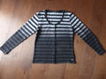 Langarm Jacke Jersey Sweatshirtjacke Street One Gr. 40 42 schwarz grau gestreift