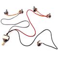 1Set Wiring Harness 3 Way Toggle 2V2T 500K Pots & Guitar