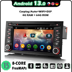 8 Kern Android 13 Navi Autoradio Bluetooth 5.0 Carplay DVD Radio für Seat Leon