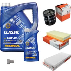 MAHLE Inspektionspaket 6 L MANNOL Classic 10W-40 für Citroën C8 2.2 HDi Fiat