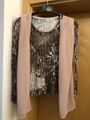 Esprit Shirt grau-rose incl. Seidenschal, Gr. 38