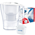 BRITA Aluna 2,4 L Filterkanne Weiß + 2 Stück Filter