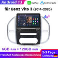 Android13 Für Benz Vito W447 10.1” Carplay Autoradio GPS Nav BT 4G WIFI SWC 128G