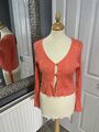 Damen Größe 14 Strickjacke aus neuem Look - neu mit Etikett - orange 