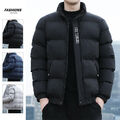 Herren Jacke Winter warme Daunenjacke Gefüllte Jacke mit Reißverschluss Outdoor