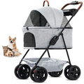 Hundebuggy Hundewagen Hundetasche  für kleine Hunde  Kartzenwagen Pet Trolley