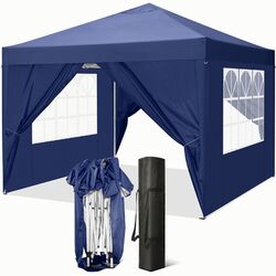 Pavillon 3x3m Wasserdicht Faltpavillon Partyzelt Gartenzelt Festzelt Pop-Up Zelt